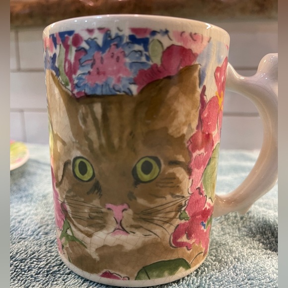 Cat Plate and Coffee Mug Zrike Minou-ettes by Pradalie Fine Porcelain - Picture 3 of 10